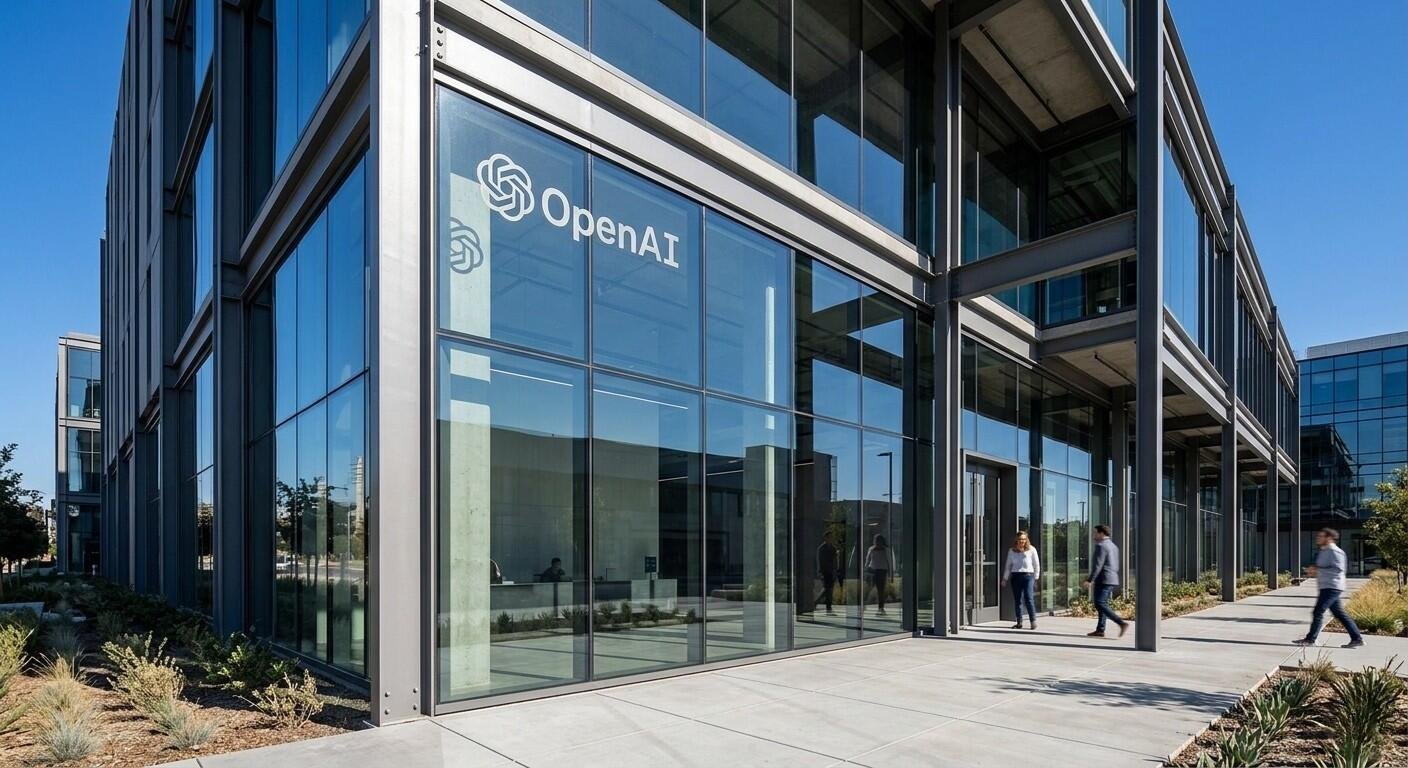 OpenAI signage. A judge ordered the AI company to produce hiring records in Apple's trade secrets case.