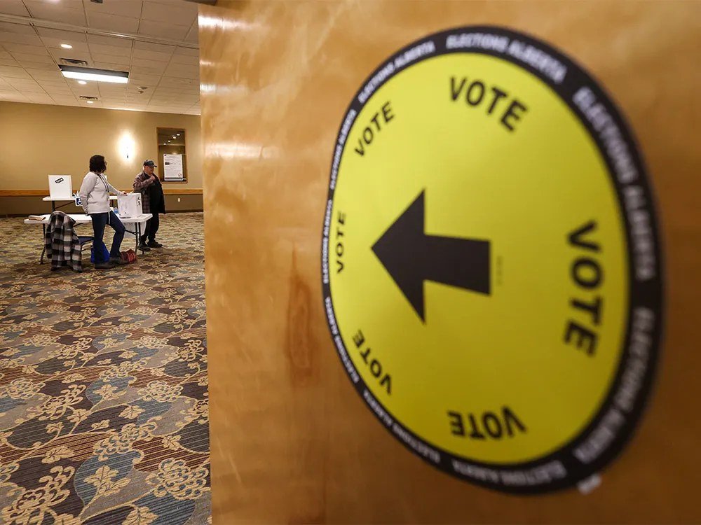 Voters in Alberta, where a referendum on the province's future is set for October 19.