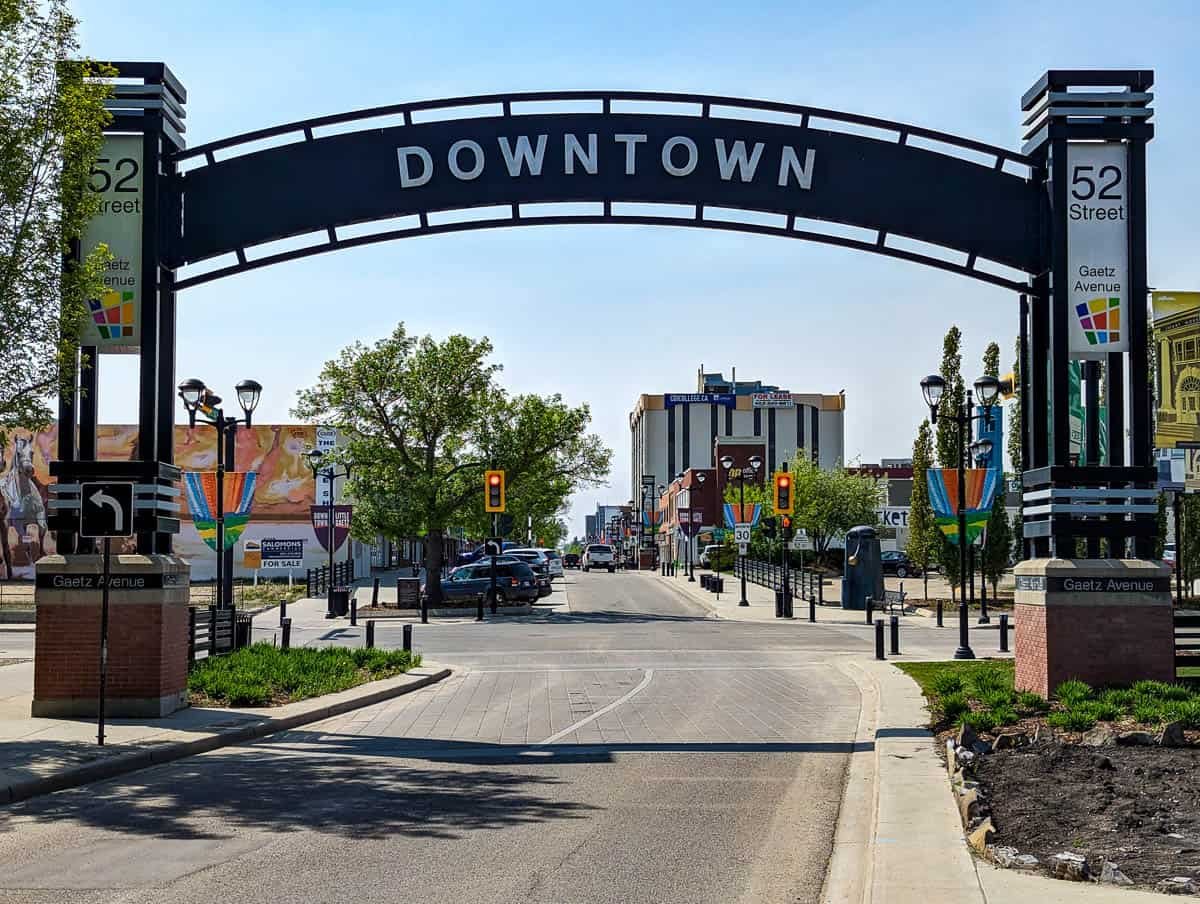 A rally stage in Alberta ahead of the provincial referendum.