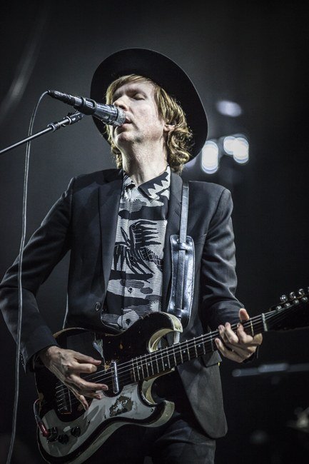 Beck on stage. He plays Massey Hall in Toronto on October 14 and 15.
