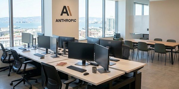 Anthropic's offices; a draft IPO prospectus seen by Reuters shows an $80.7 billion first-half net loss driven by an accounting charge.