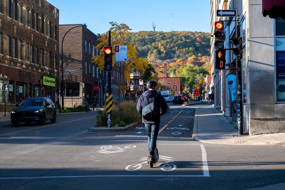 An e-scooter on a Montreal street. A borough has tightened e-scooter rules as youth injuries rise.
