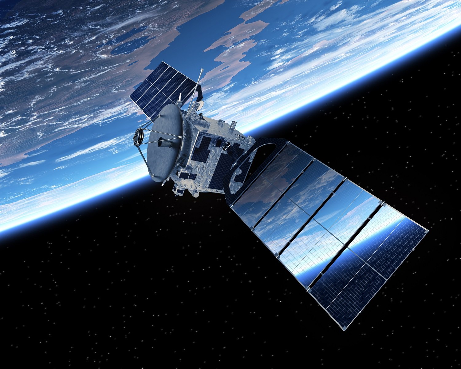 A satellite in orbit, in file imagery.