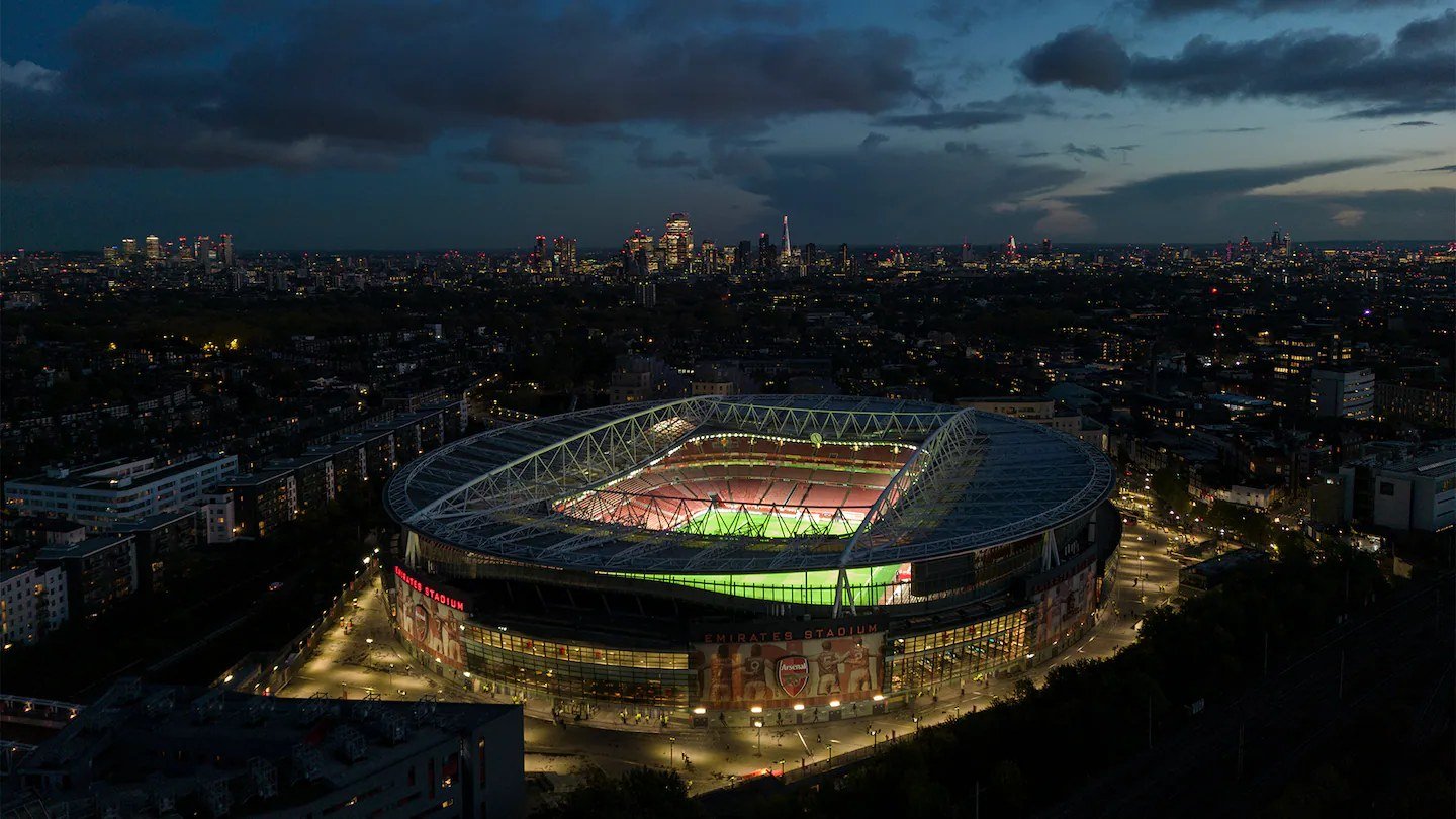 The Emirates Stadium in London, where Arsenal host Lille on Tuesday.