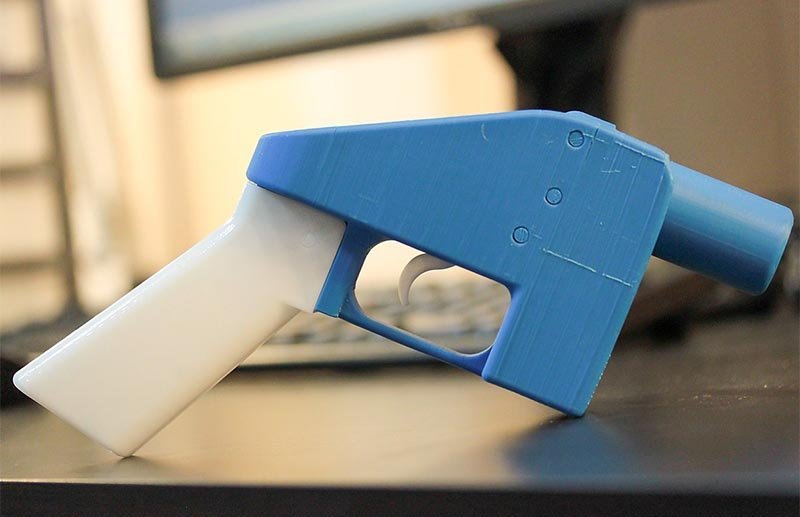 A 3D-printed Liberator pistol, the design that started the printable-gun era.