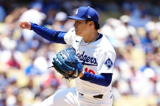 Yoshinobu Yamamoto struck out 10 over seven innings in the Dodgers' Game 3 win in Atlanta.