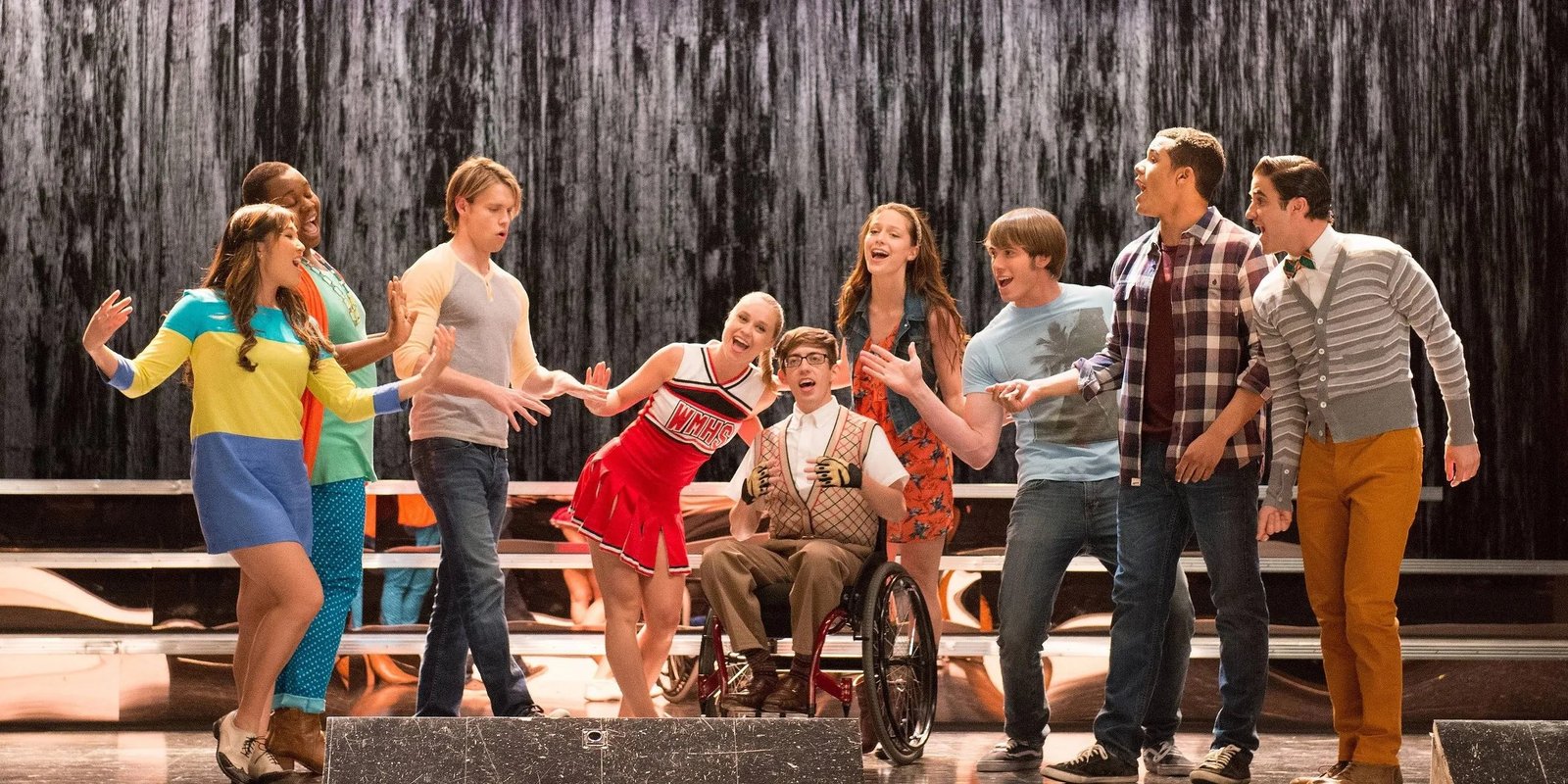The cast of 'Glee.' Disney+ and Hulu have confirmed the musical series is returning. (File photo)