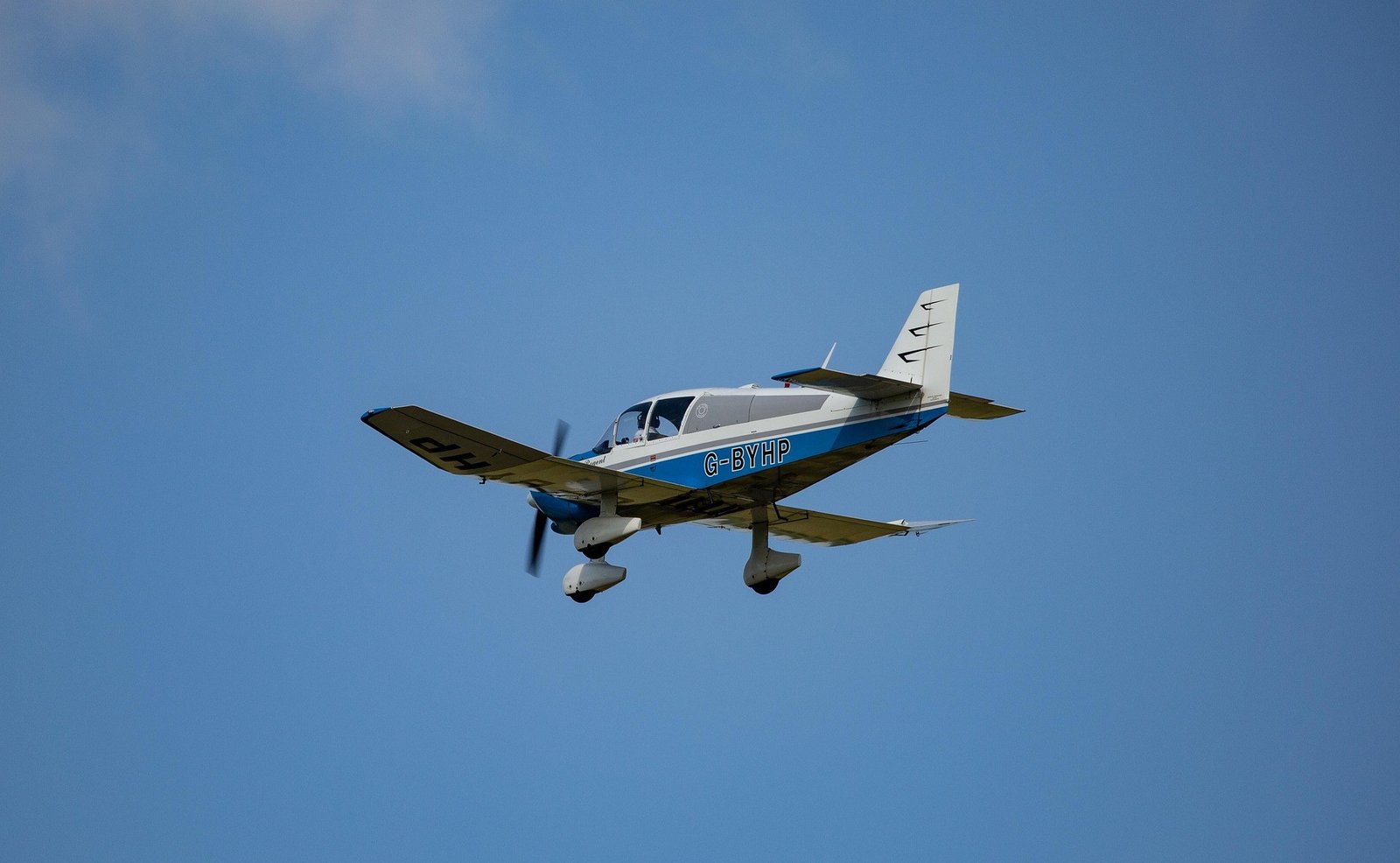A small aircraft in flight. Two experienced pilots died in Friday's crash near Fergus, Ontario.