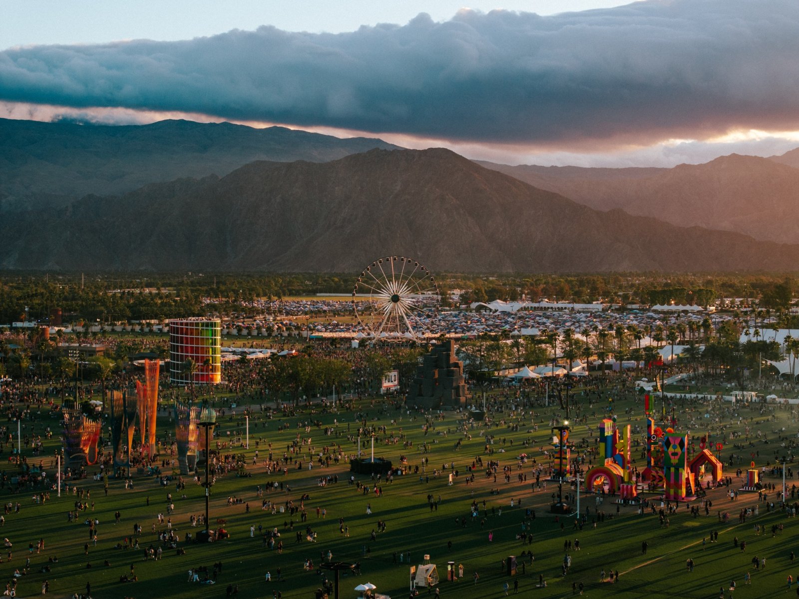 Head Trip 2026's opening night at the Empire Polo Club in Indio was shut down Saturday by lightning alerts from Tropical Storm Rachel.