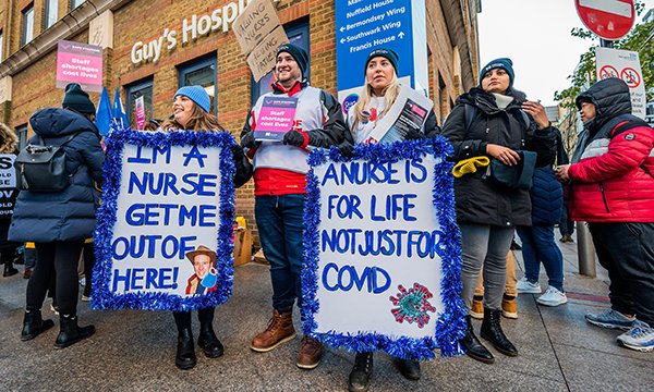 Midland Regional Hospital Mullingar, where nurses and midwives protested over pay delays.