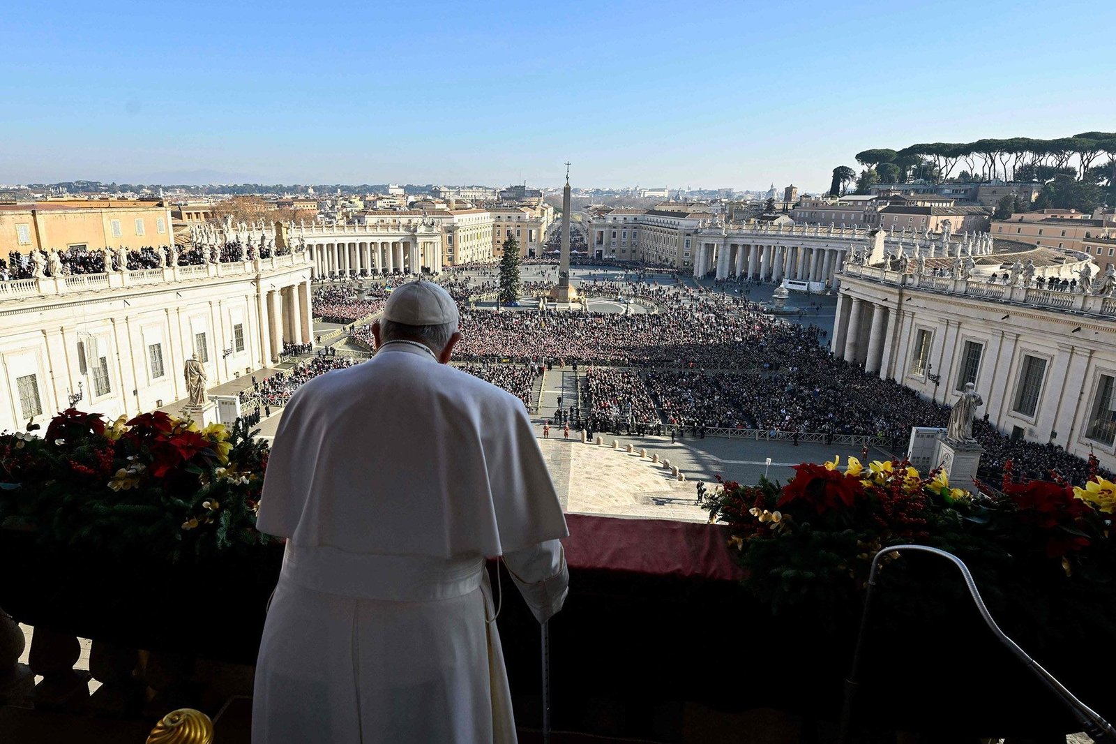 St. Peter's Square at the Vatican. Pope Leo returns there for Sunday's Angelus.