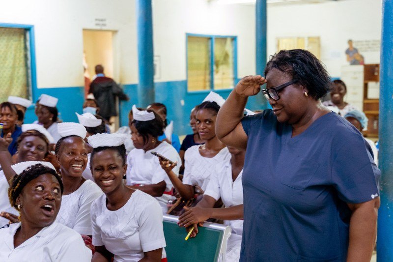 Nurses in Sierra Leone, where a study found sharps injuries affect over a third of nurses and midwives. (File photo)