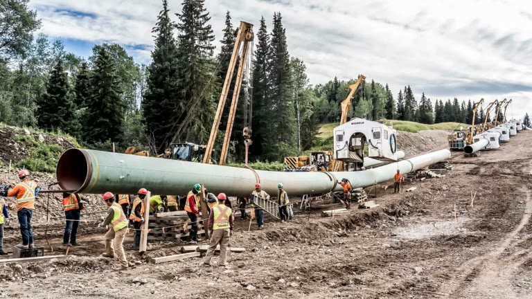 File photo: the existing Trans Mountain Pipeline right-of-way in British Columbia