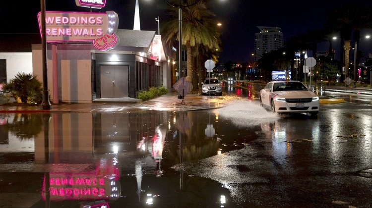 File photo of flooding in the U.S. Southwest during a desert storm.