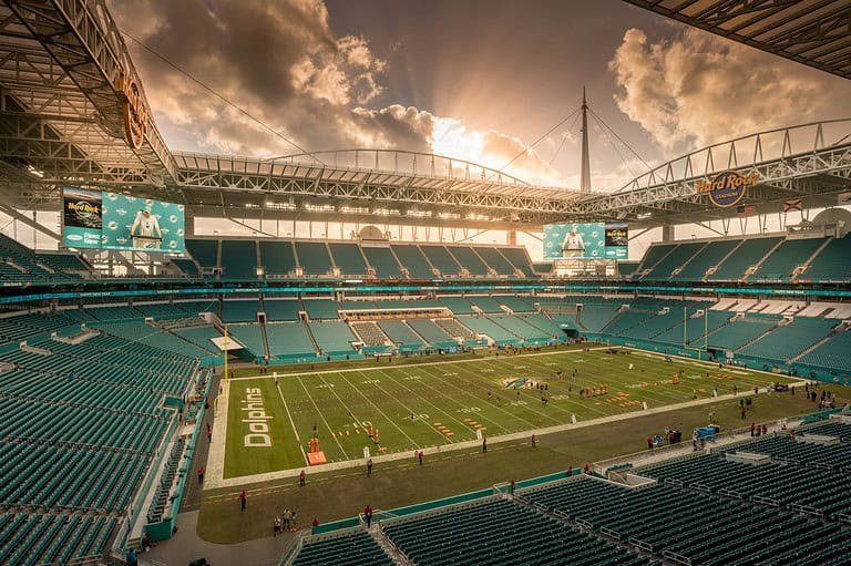 Hard Rock Stadium in Miami Gardens, home of the Miami Dolphins.