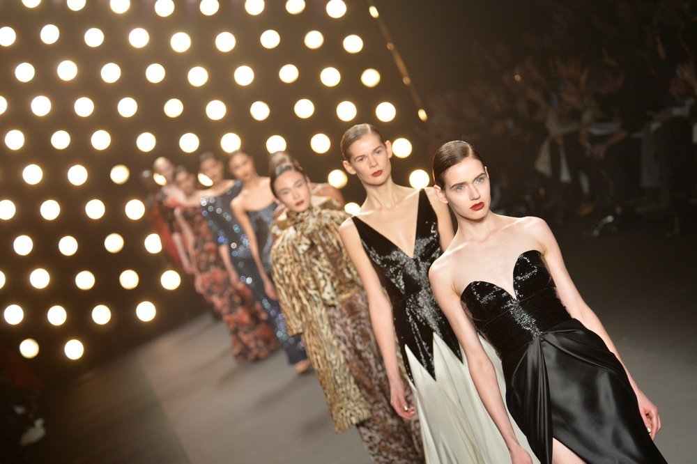 A fashion runway show in Miami.