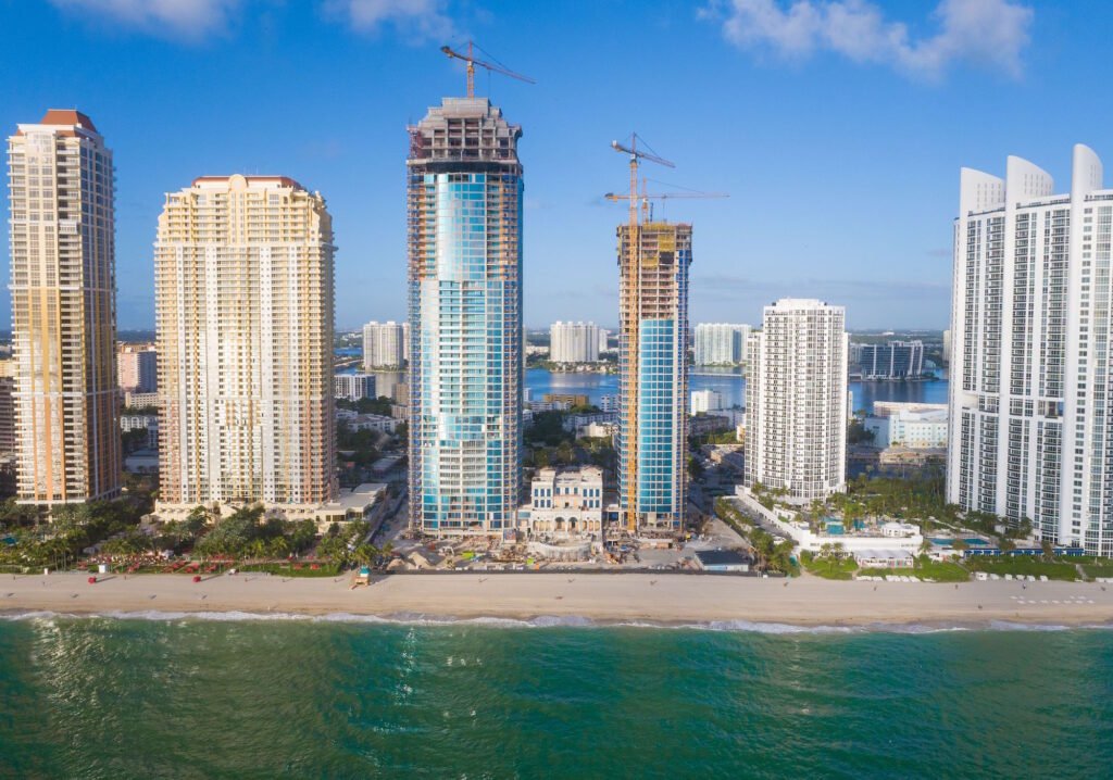 Condominium towers in the Miami area, where safety-reform assessments are landing on owners.