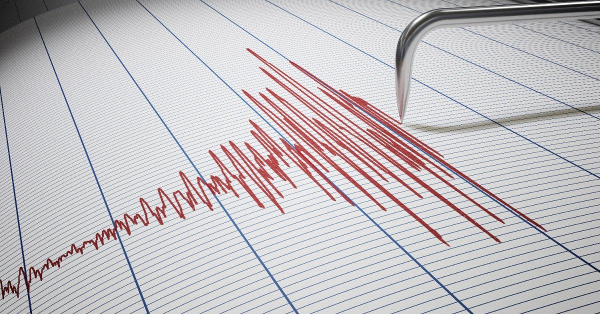 A seismograph recording. Strong earthquakes were recorded on the Mid-Atlantic Ridge and off Bali on October 13.