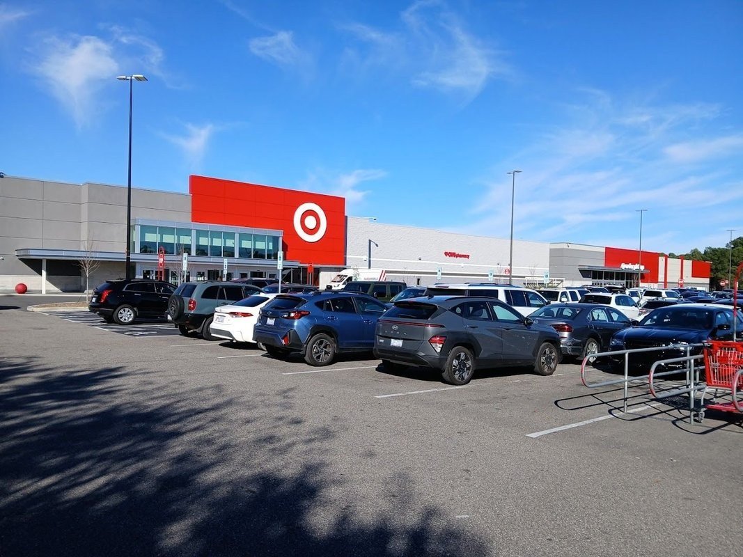 A Target store parking lot in New York.