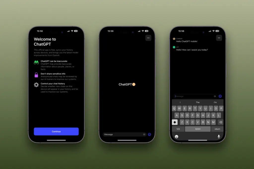 The ChatGPT app on a smartphone; OpenAI is adding visual ads next to AI-generated images.