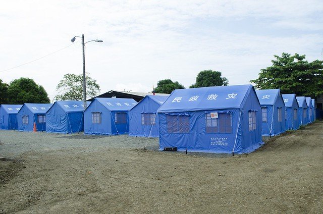 A relief shelter in Panama. More than 800 people remain in shelters after the October 9 earthquake.