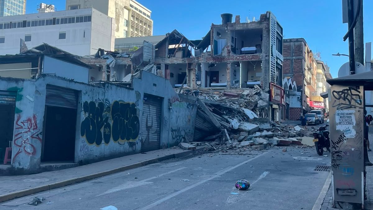 Damage in Herrera Province after the magnitude 7.7 Panama earthquake on October 9.