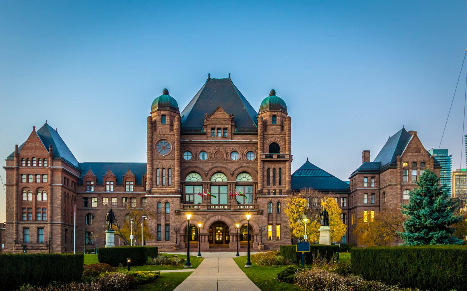 The Ontario legislature at Queen's Park in Toronto.