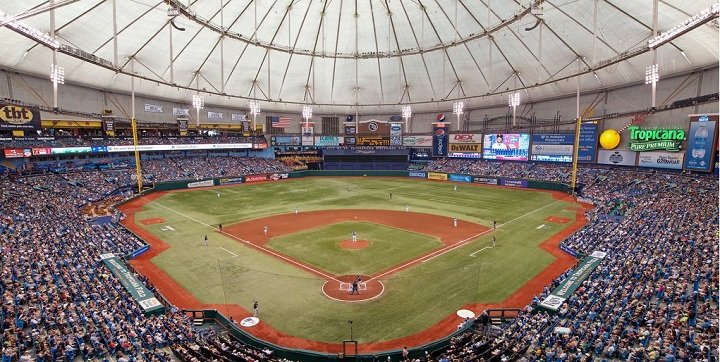 Tropicana Field, home of the Tampa Bay Rays.