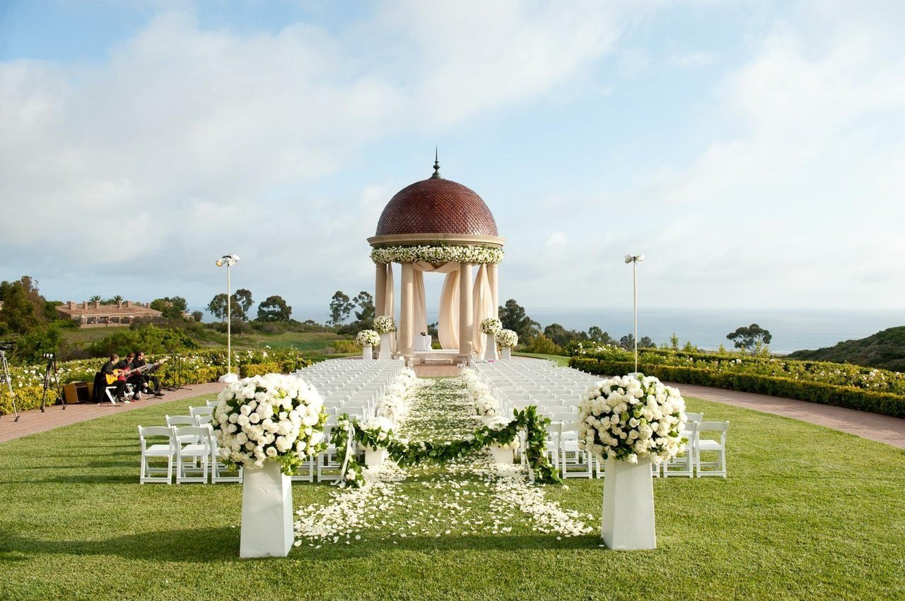 A California resort wedding setting. Matthew Lowe and Emily Markus married in Montecito on Saturday.