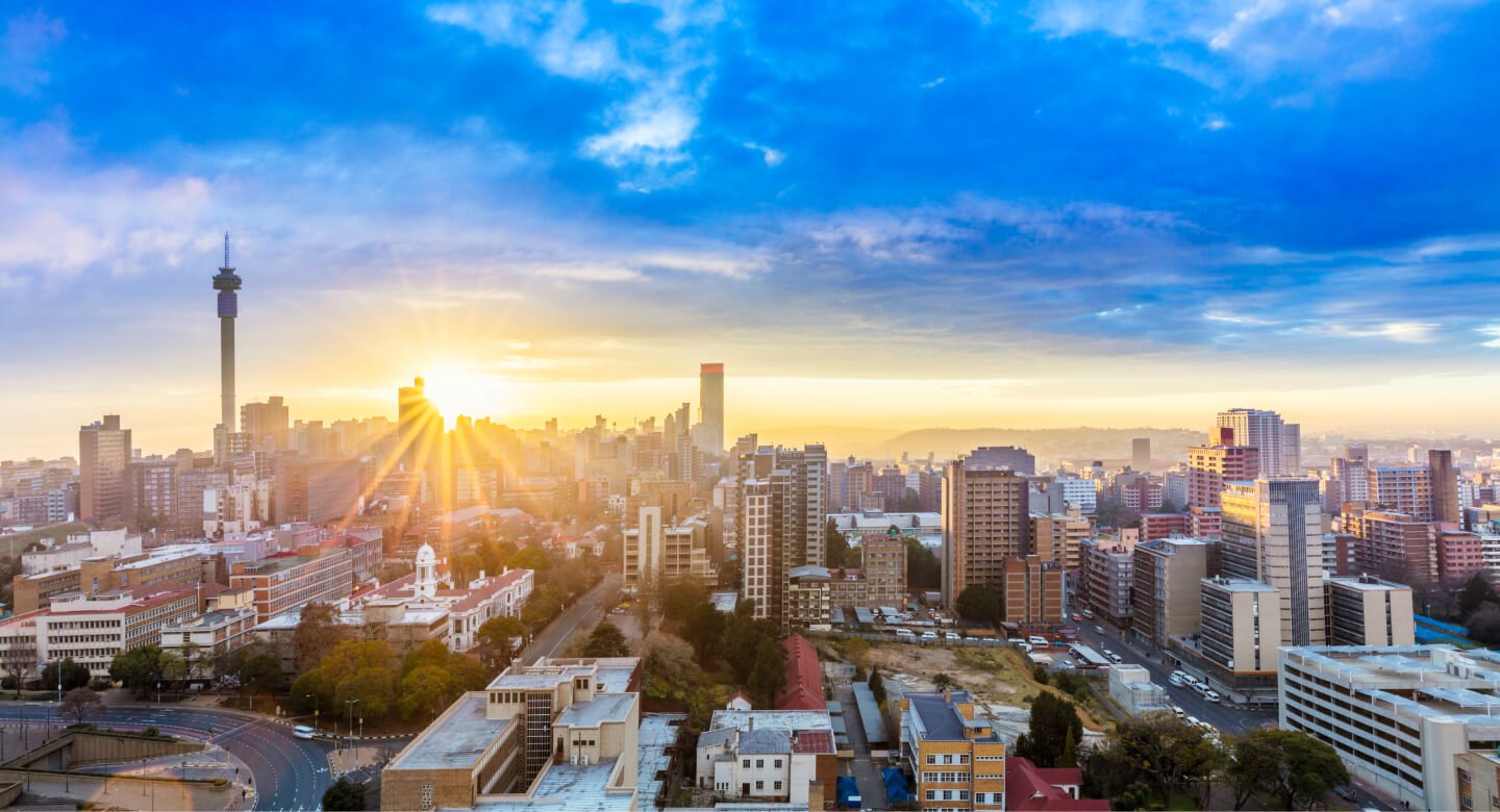 Johannesburg, South Africa, where shops were looted during last week's unrest.