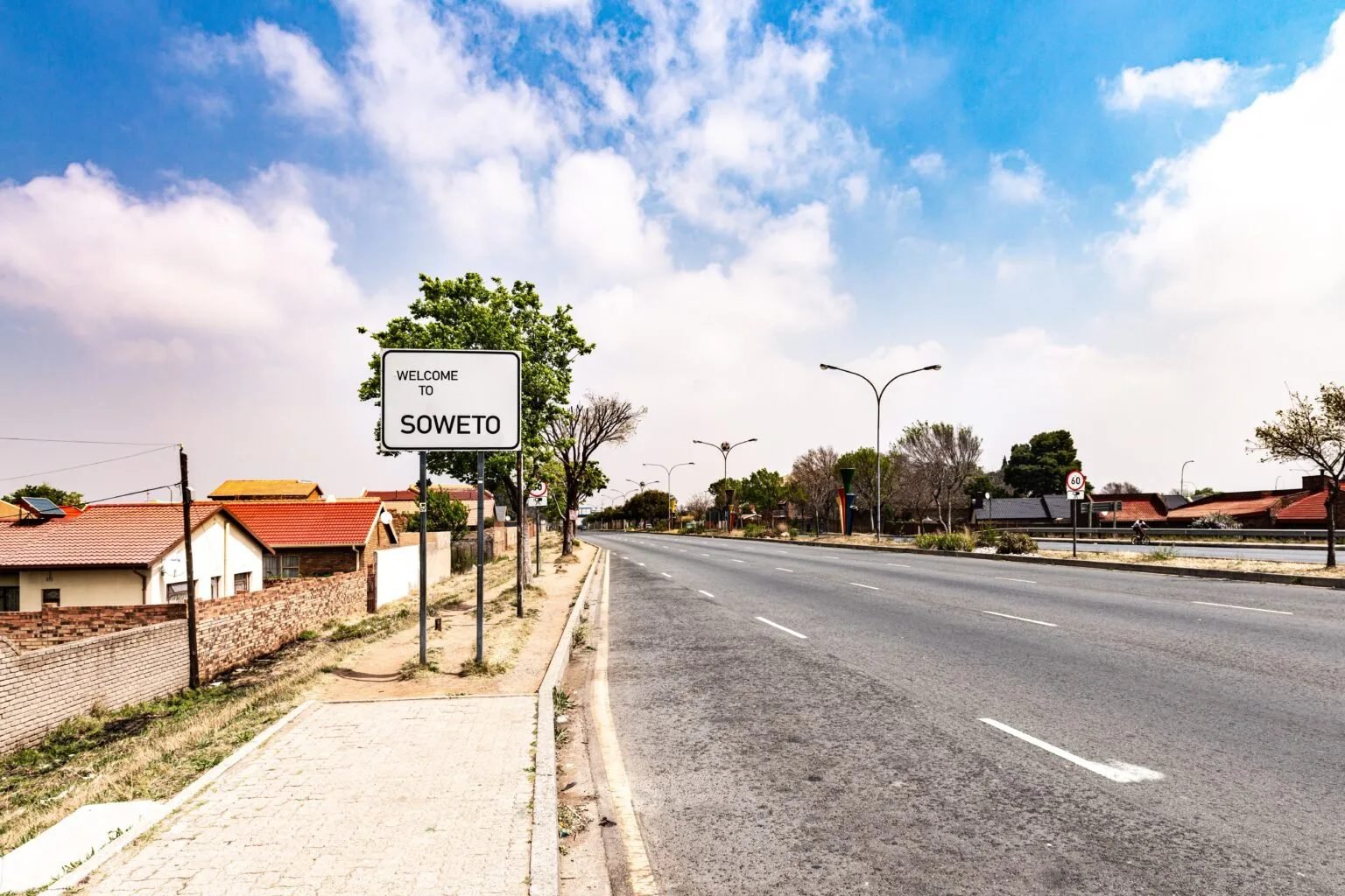 Johannesburg's Soweto township, where anti-migrant protests turned violent Thursday with cars torched.