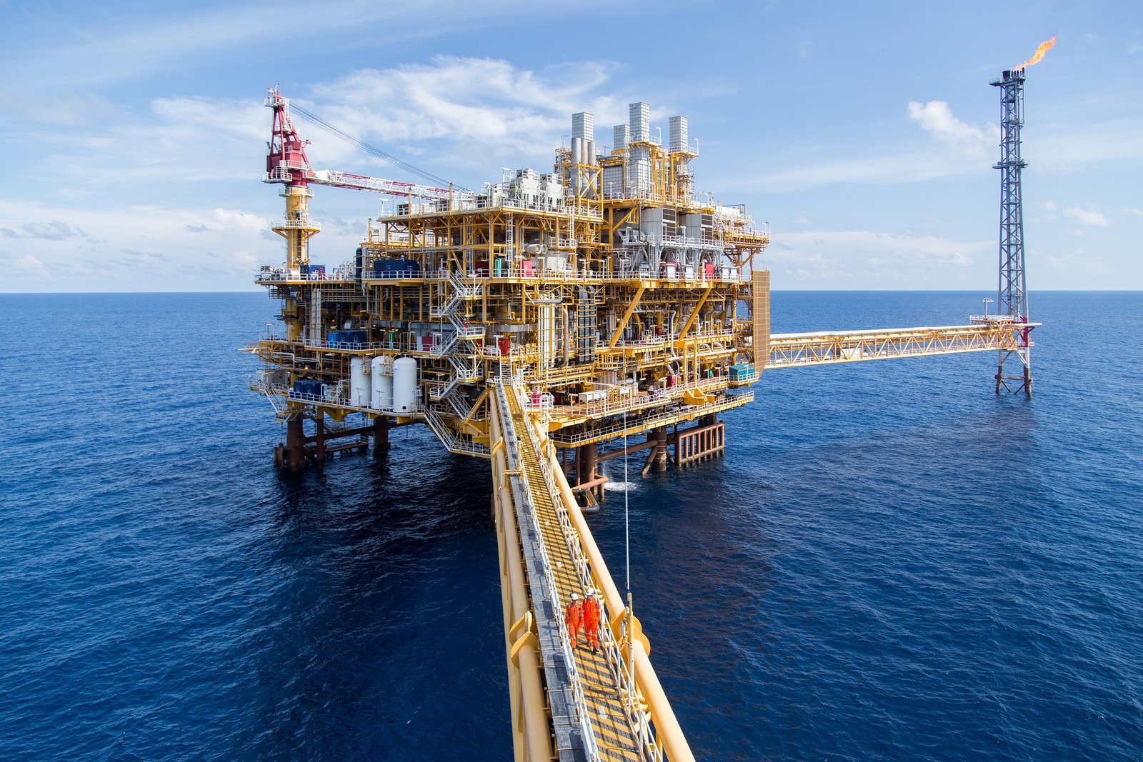 An offshore oil platform off the South African coast.