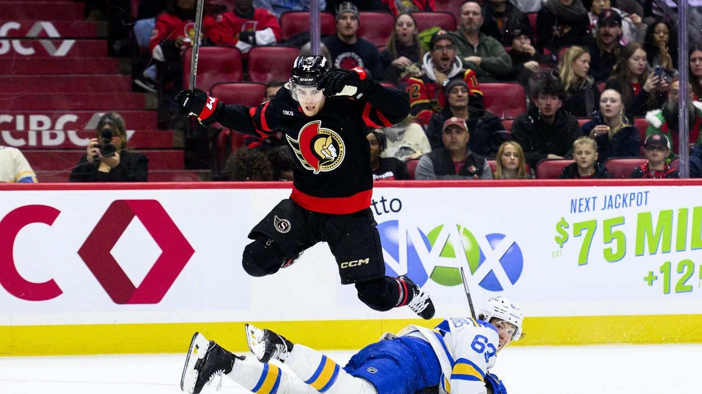 Ottawa Senators action; the Senators took a 2-1 shootout win over the Islanders.