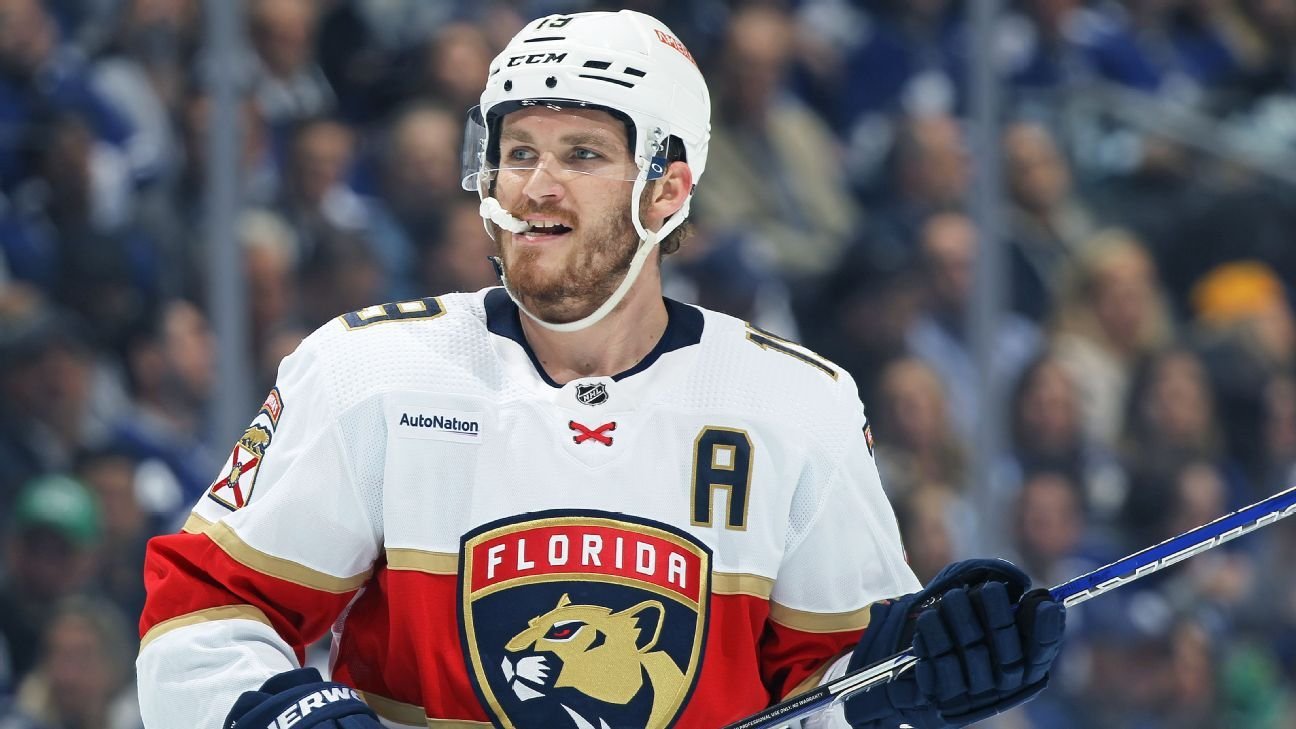Florida Panthers in action. The Tkachuk brothers combined for nine points against Columbus.