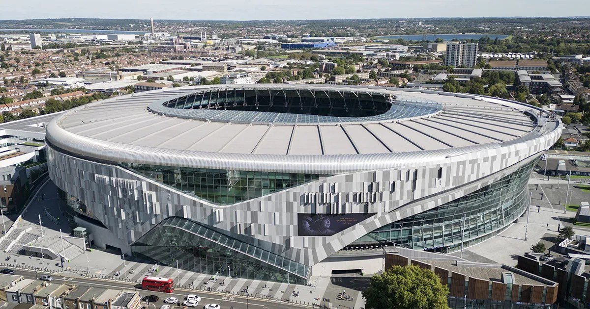 Tottenham Hotspur Stadium in London, host of Monday’s Premier League fixture against Coventry City.