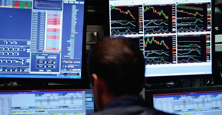 Trading screens at a U.S. brokerage.