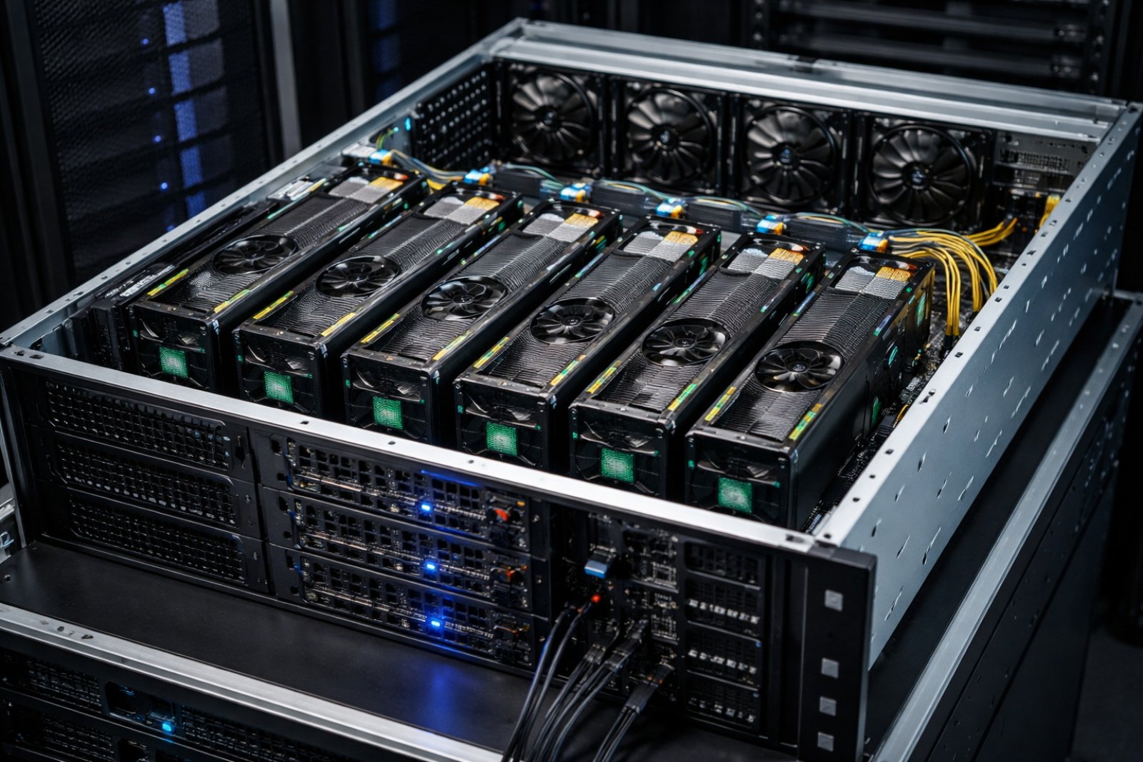 GPU hardware in a data centre.