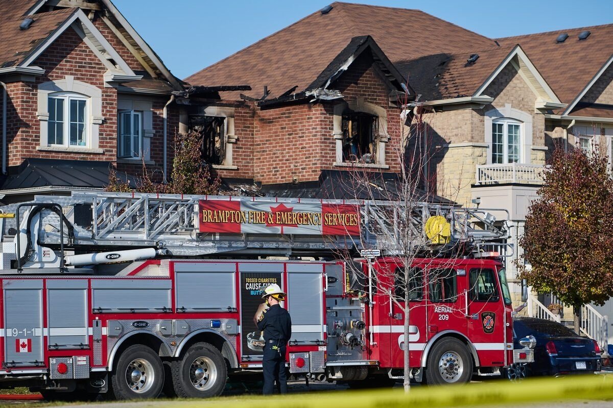 A Brampton high-rise apartment building, where one person was critically injured in a Monday afternoon fire. (File photo)