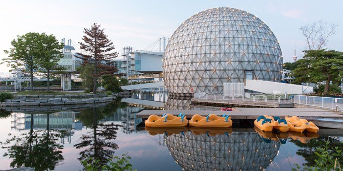 Ontario Place on Toronto's waterfront, at the centre of the Supreme Court case over the province's redevelopment law.