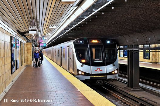 A Toronto subway train at a TTC station. Ontario is giving transit special constables arrest powers for drug use on transit.