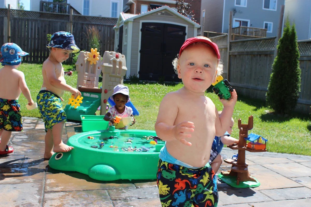 A Durham Region street in Oshawa, where a daycare worker and five children were struck by a driver on Wednesday morning.