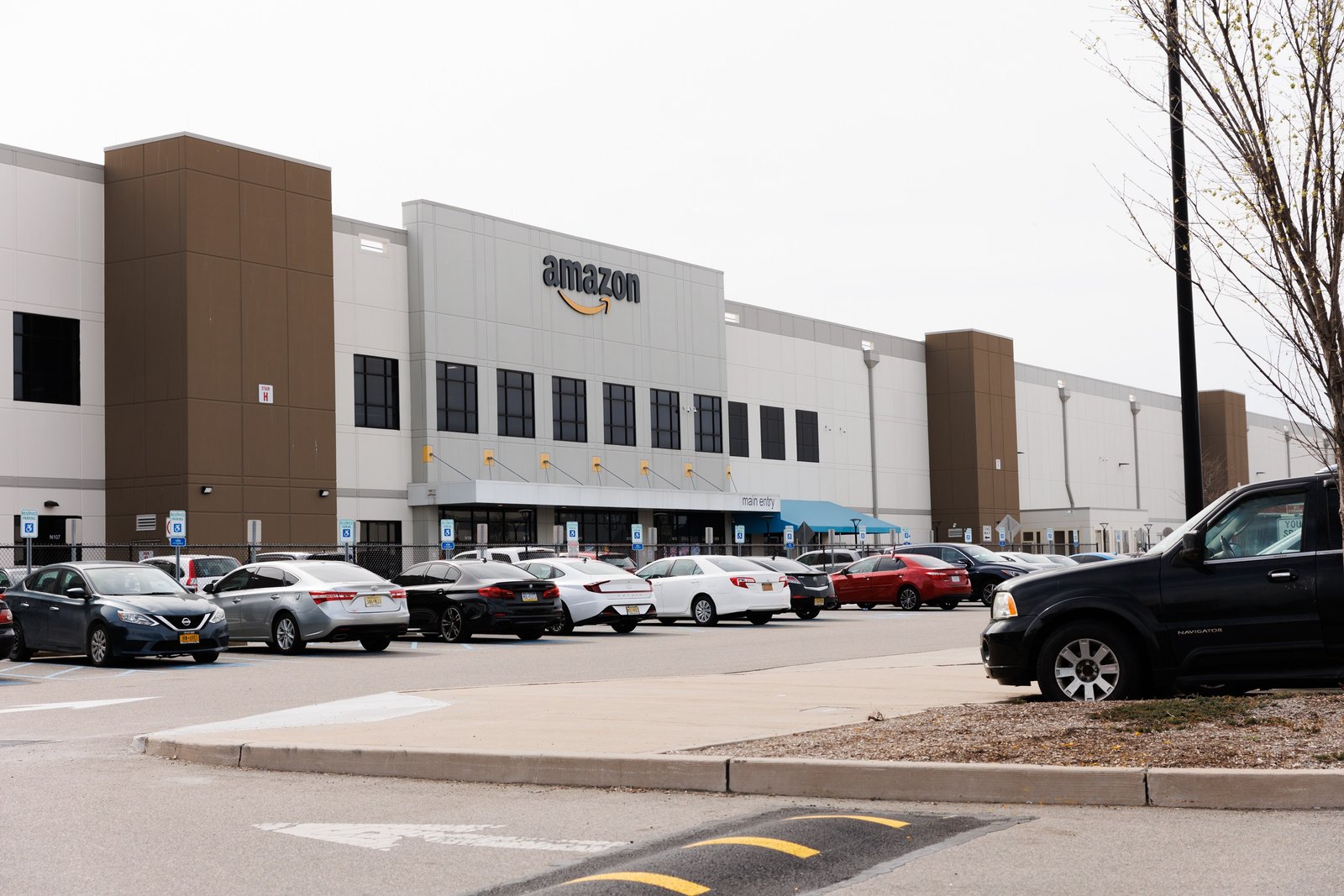 An Amazon warehouse in New York City. The company warned closures could follow the Delivery Protection Act.