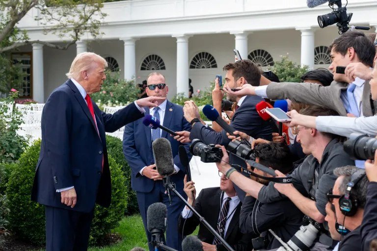 President Donald Trump at the White House. Trump warned the Houthis over the Riyadh airport attacks on Tuesday.
