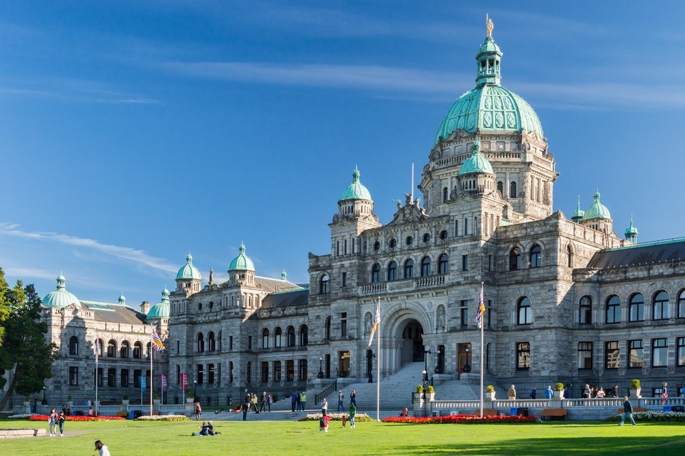 The British Columbia legislature in Victoria.