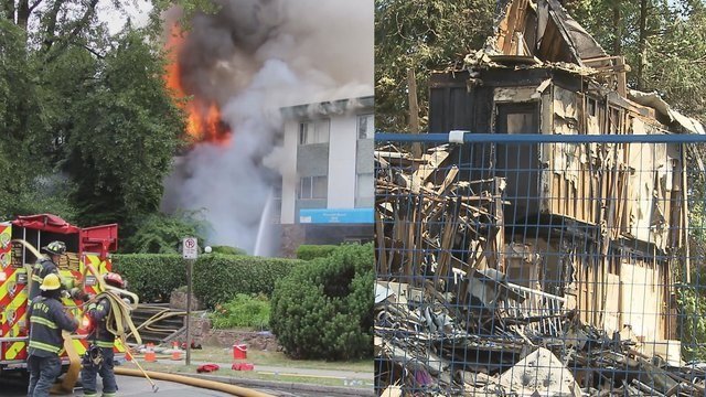 Fire crews responded to an apartment fire in New Westminster early on October 11.