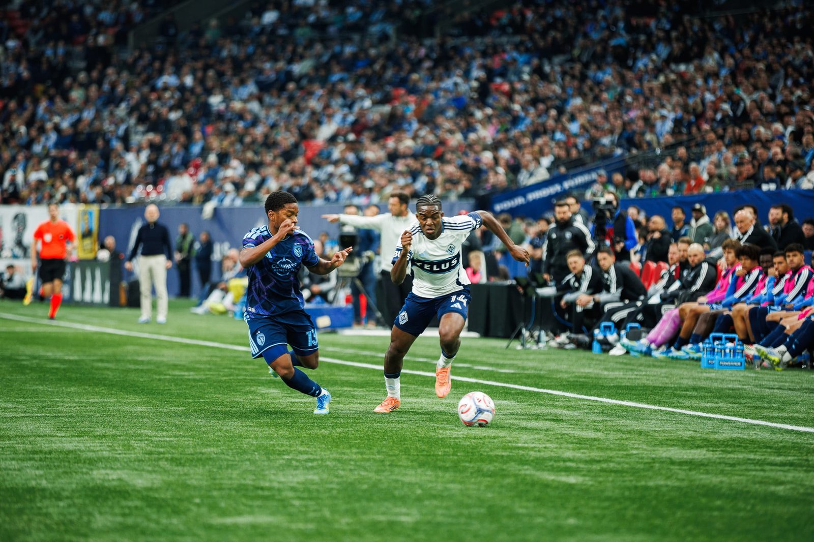 The Vancouver Whitecaps played down a man for nearly the entire match against LAFC in Los Angeles on Oct. 10.