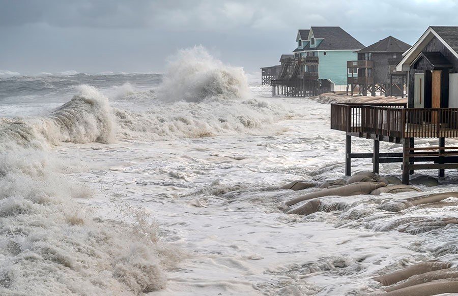 Rough surf on the U.S. East Coast, where a nor'easter is driving coastal flooding. (File photo)