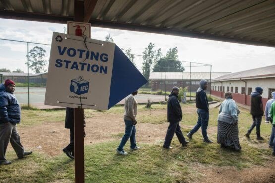A polling station in South Africa. The local elections are set for November 4.
