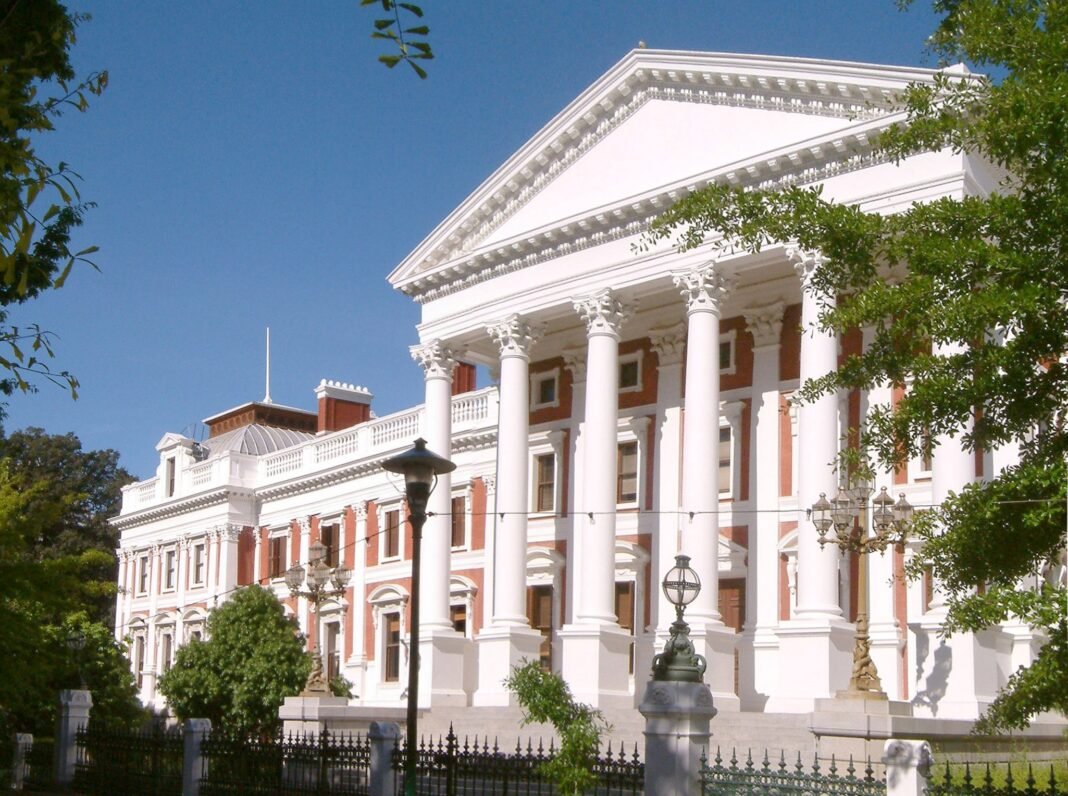 South Africa’s Parliament in Cape Town, where the medium-term budget was tabled on Wednesday.