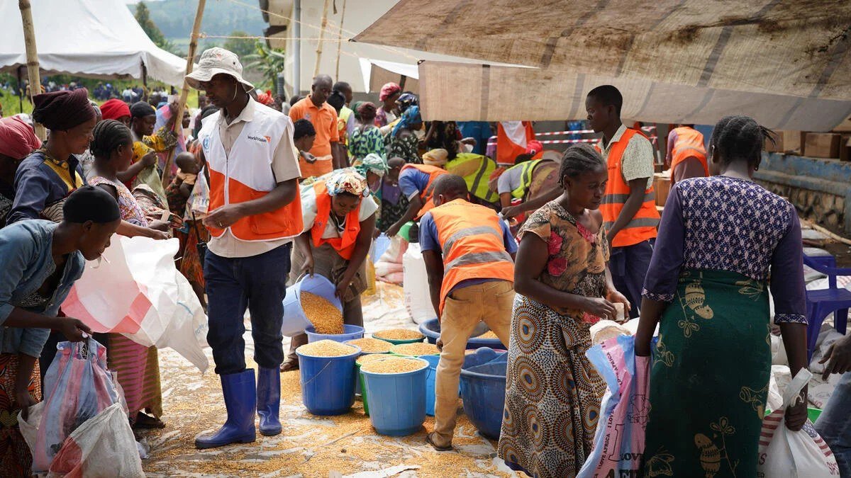 An aid distribution in Africa, for illustration.